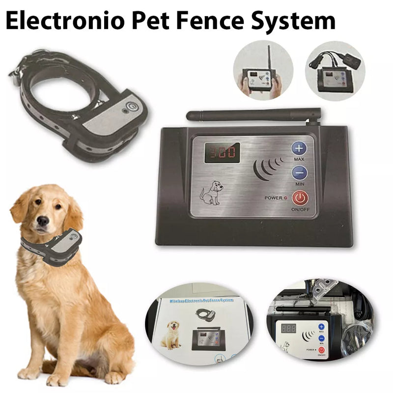 JUSTPET Wireless Fence Dog Electric Pet Training Collar System, K6 Waterproof Rechargeable Collar Receiver - PawsPlanet Australia