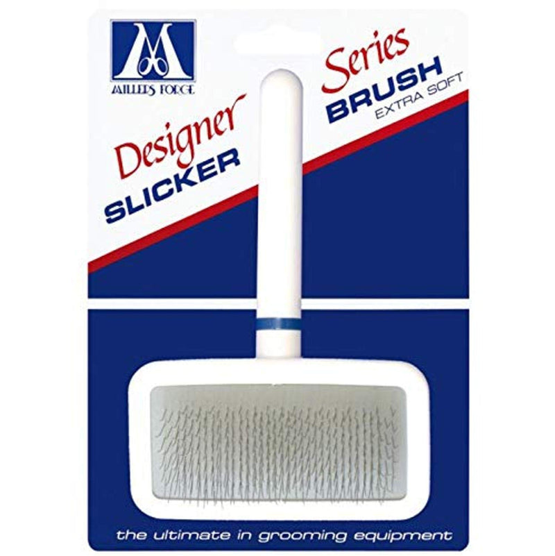Millers Forge Stainless Steel Pins Designer Series Soft Slicker Pet Grooming Brush, Large