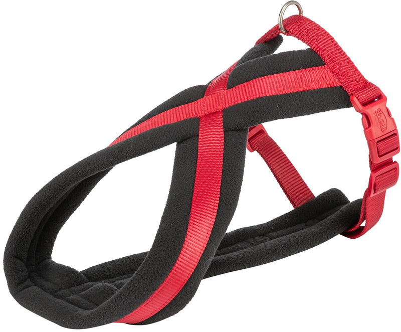 Trixie Premium Harness with Fleece Padding, Red, M–L: 50–90 cm/25 mm - PawsPlanet Australia