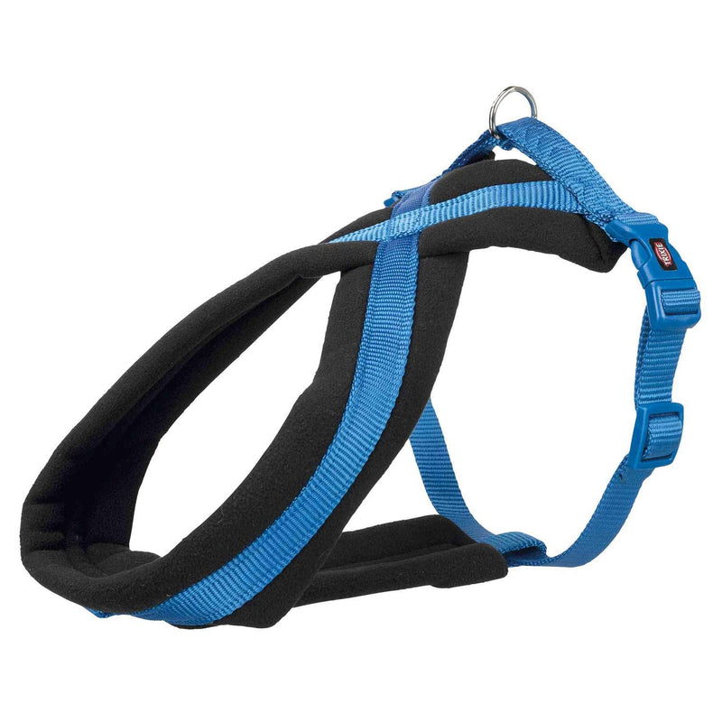 Trixie Premium Harness with Fleece Padding, Royal Blue, M: 45–80 cm/25 mm M: 45â 80 cm/25 mm - PawsPlanet Australia