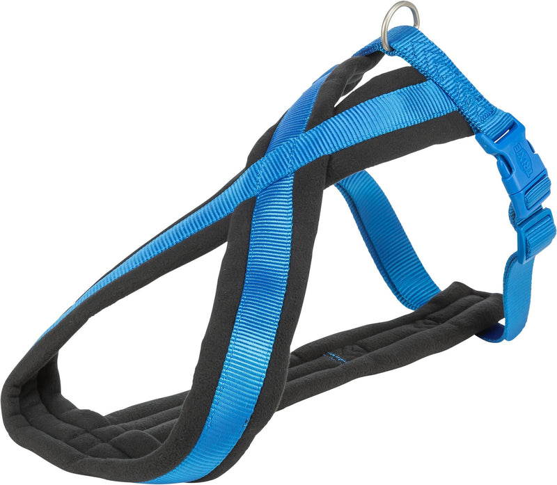 Trixie 20422 Premium Harness L-XL 70-100 cm/ 25 mm Blue Large-XL 70-100 cm/25 mm - PawsPlanet Australia