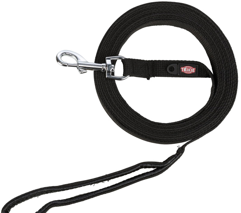 Trixie Tracking Lead Flat Strap, 15 m x 20 mm, Black - PawsPlanet Australia