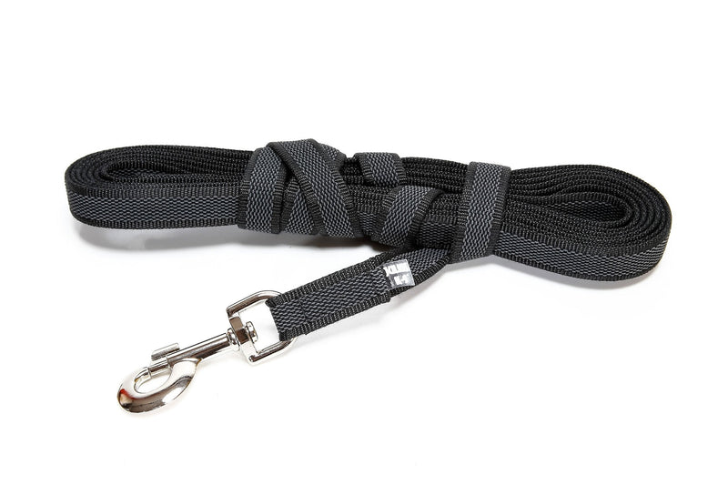 Color & Gray Super-Grip Leash with Handle, 14 mm x 10 m, Black-Gray - PawsPlanet Australia