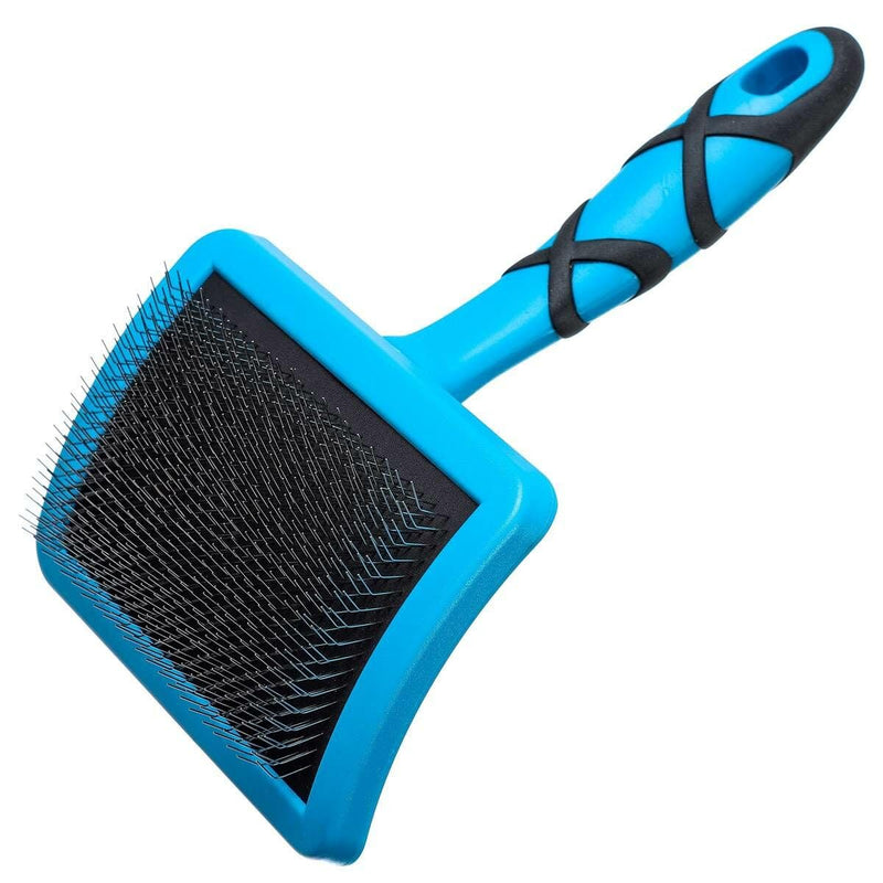 GROOM PROFESSIONAL Curved Firm Slicker Dog Brush - Dog Grooming Brush - Dematting Brush for Dogs - Long & Short Pins - Perfect for Removing Matts & Tangles - Professional Quality - Large - PawsPlanet Australia