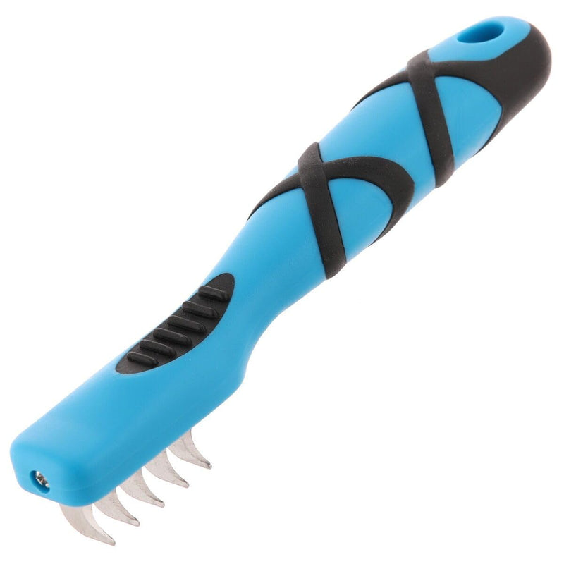 GROOM PROFESSIONAL Matt Breaker Rake for Dogs - Dematting Brush for Dogs - Dematting Tool - Tangle Remover - Perfect for Long/Wooly Coats - Unique Soft-Grip Non-Slip Handle, 5 Blade