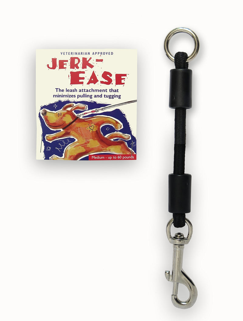 Patented Shock Absorber Bungee Dog Leash Attachment, Medium (up to 60 pounds), Black Medium (Pack of 1)