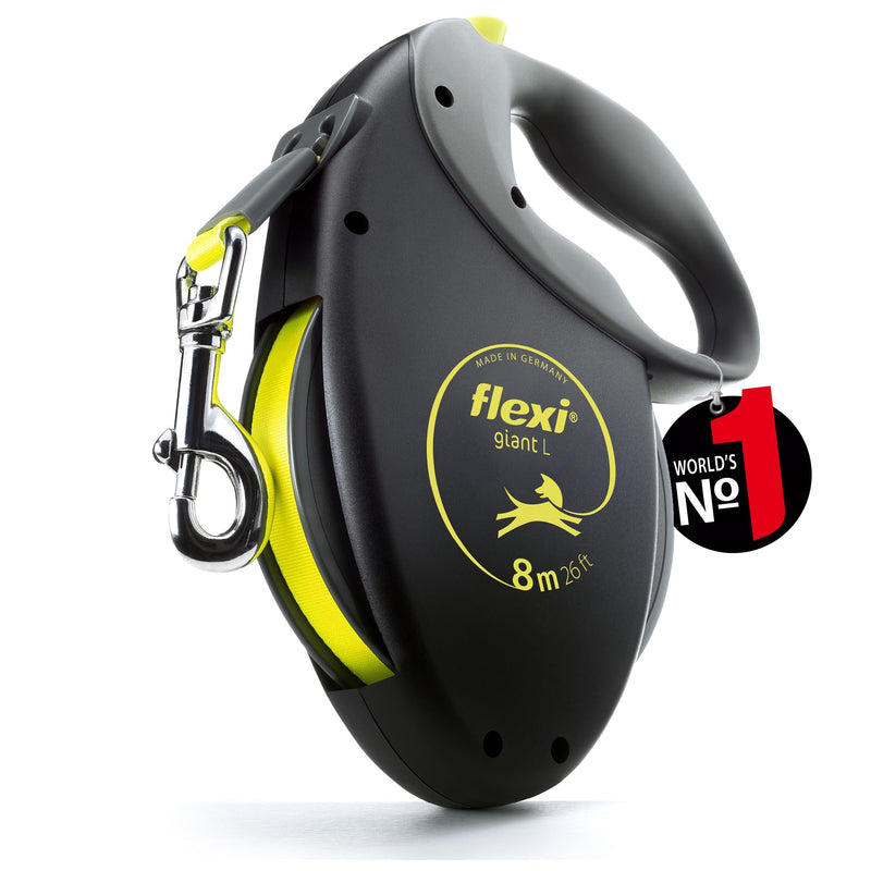 flexi Giant L Tape 8 m black/neon yellow Large Neon Yellow