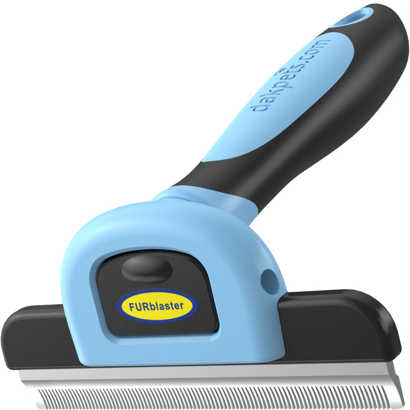 Deshedding Tool & Pet Grooming Brush for Small, Medium & Large Dogs, Cats & Horses, With Short to Long Hair. Dramatically Reduces Shedding In Under 10 Minutes Blue