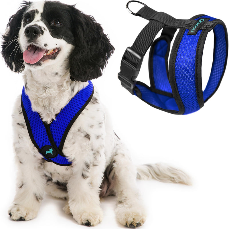 Gooby Choke Free Comfort X Soft Dog Harness, Large, Blue Large Chest (14-19") - PawsPlanet Australia