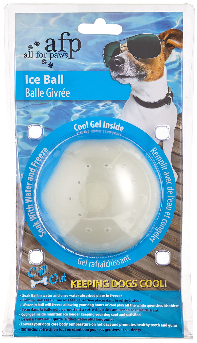 ALL FOR PAWS Chill Out Ice Ball Dog Chew Toy, Large, 6.18 kg, assorted colours Multi L - PawsPlanet Australia