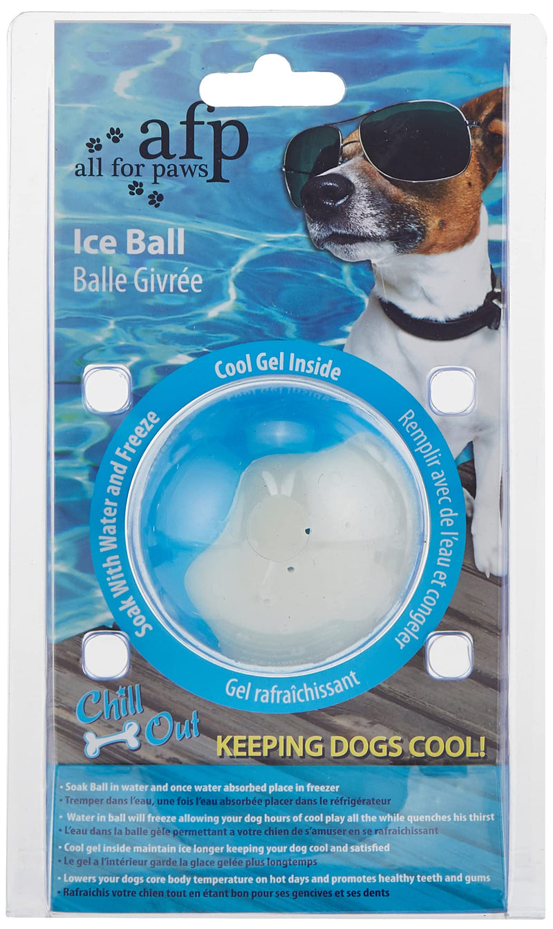 ALL FOR PAWS Chill Out Ice Ball Dog Chew Toy, Medium, 3 kg - PawsPlanet Australia