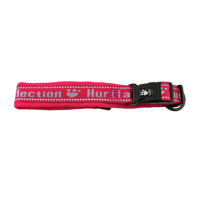 Hurtta Padded Dog Collar, Cherry, 22-26 in - PawsPlanet Australia