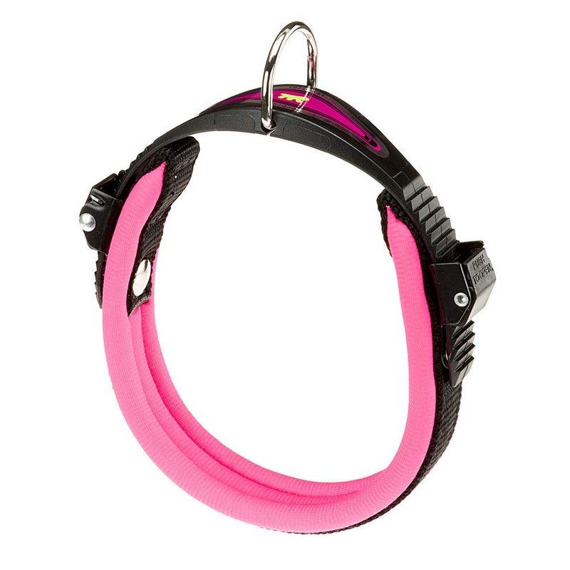 Ferplast Ergofluo Dog Collar, 25-33 cm, Fuchsia - PawsPlanet Australia