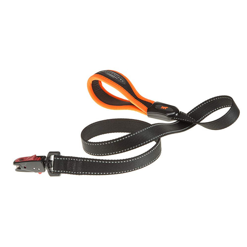 Ferplast ERGOFLUO G Dog Lead - MATIC Automatic Closure Technology - Soft Padding - Reflective & Anti-Abrasion - Extra-Resistant Seams - Italian Design - 120 x 2.5 cm, Orange 120 x 2,5 cm