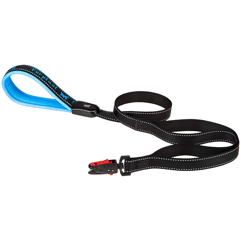 Ferplast SPORTDOG G Dog Lead - MATIC Automatic Closure Technology - Reflective & Anti-Abrasion - Second Handle - Soft Padding - Italian Design - 120 x 2 cm, Blue M (120 x 2 cm) - PawsPlanet Australia