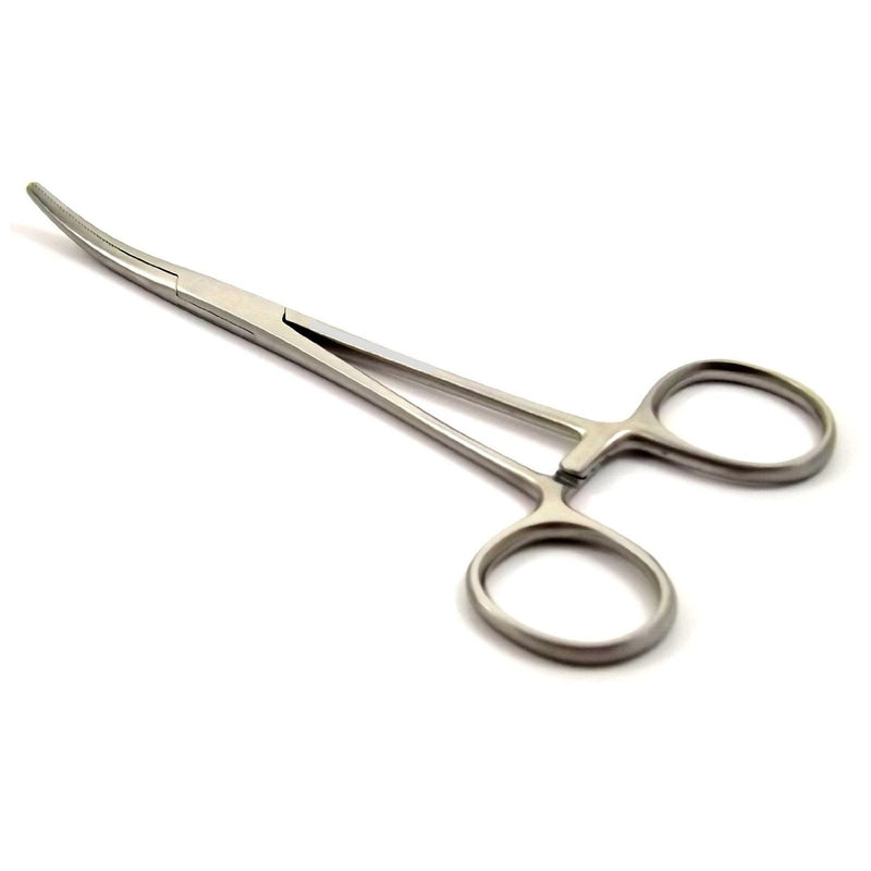Pet Grooming Hemostat Forceps,Dog, Small Pets Ear Hair Puller Locking Forceps, Mirror Polished, Curved,5.5'' - PawsPlanet Australia