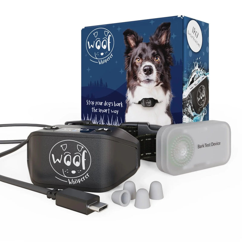 The Woof Whisperer Anti Bark Dog Collar Small Medium Large Dogs STOP BARKING No Shock Vibration Sound Training Collar HUMANE & SAFE Automatic Anti-Bark Barking Deterrent Device - PawsPlanet Australia