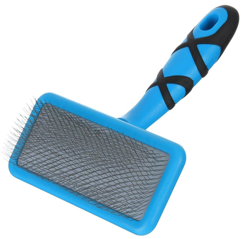 GROOM PROFESSIONAL Flat Slicker Dog Brush - Dematting Brush for Soft Coats - Avoids Coat Damage - Medium - PawsPlanet Australia