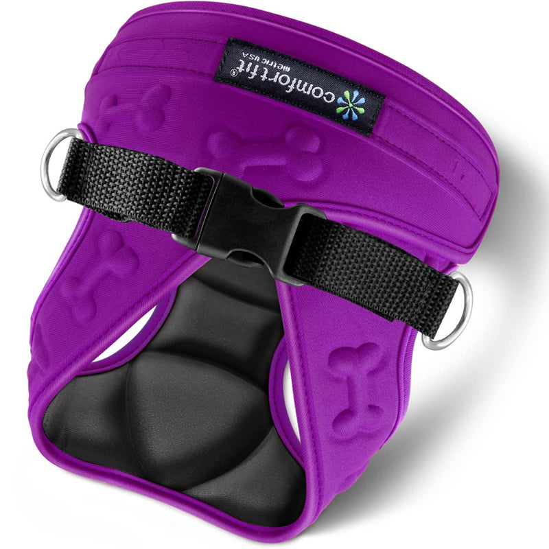 Comfort Fit Step in Dog Vest Harness Easy to Put on Take Off Adjustable Soft Padded Puppy Harness Vest for Small and Medium Dogs (Small, Purple)