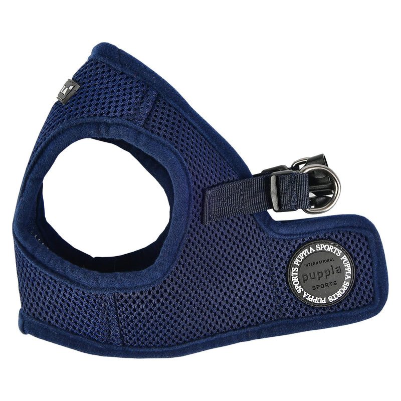 Puppia Dog Harness small dog and medium dog - Soft Vest in many colours - Also usable as Puppy Harness - Anti Pull Dog Lead, Navy, L - PawsPlanet Australia