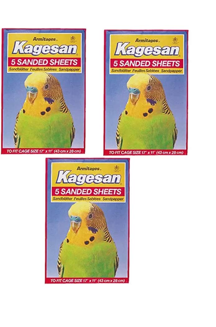 RS Pet BIRD CAGE SAND PAPER SHEETS 3X5 PACK = 15 SHEETS 17"X11" 43X28 - PawsPlanet Australia
