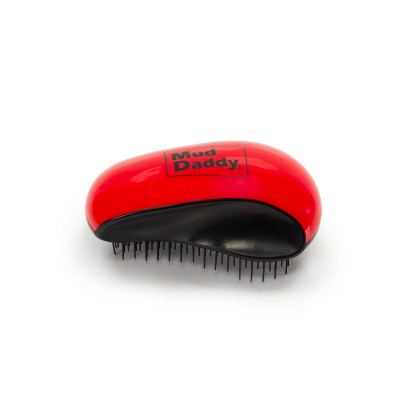 Mud Daddy Detangler and Deshedder Brush, All Coat Types, Easy Grab, Red - PawsPlanet Australia