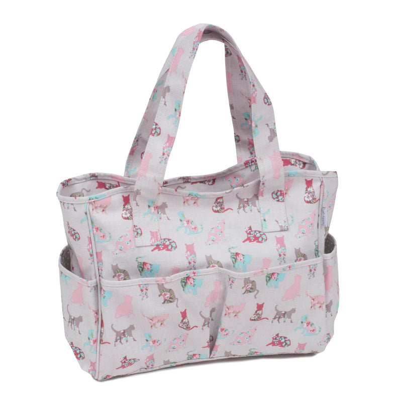 Hobby Gift Exclusive Craft Bag, Shoulder Bag, Knitting Bag, Yarn Storage, School bag, 13 x 34.5 x 29cm Cats - PawsPlanet Australia