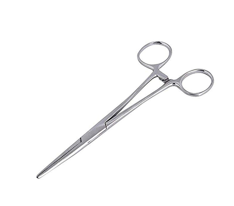 Hemostat Forceps, Stainless Steel Dog Cat Pet Scissors Ear Hair Clamp Fishing Scissors Tools (12.5cm Straight) 12.5cm Straight
