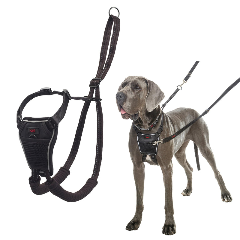 Halti No Pull Harness - Stop Your Dog Pulling on the Leash. Adjustable, Lightweight and Easy to Use. Reflective Dog Training Harness for Large Dogs (Size L, Black) - PawsPlanet Australia