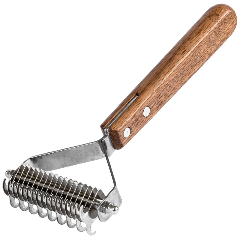 AIDIYA Coat King Rake Pet Undercoat Rake Dog Dematting Comb Pet Grooming Brush Deshedding Tool 17+9 Double Sided Teeth Undercoat Rake (DUAL) DUAL