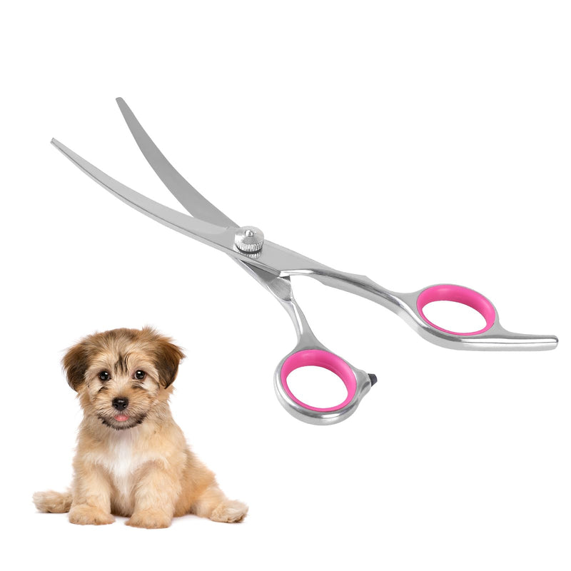 Dog Grooming Scissors, 6" Curved Cat Pet Groomings Shears Stainless Steel Cat Hair Cutting Eye Trimming Scissor for Dog Grooming Family Use - PawsPlanet Australia