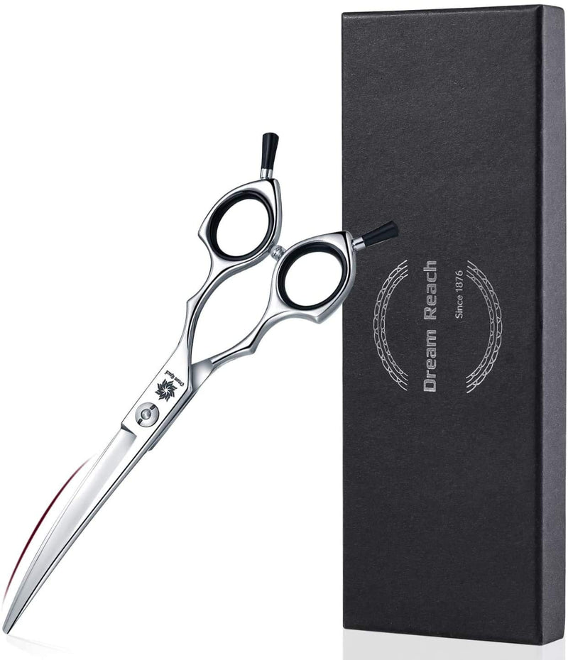 Grooming Pet Scissors, 6.5 Inch Curved, Cat & Small Dog Shears, Professional Groomer's Design (6.5 Inch - Black) Black-6.5indown - PawsPlanet Australia