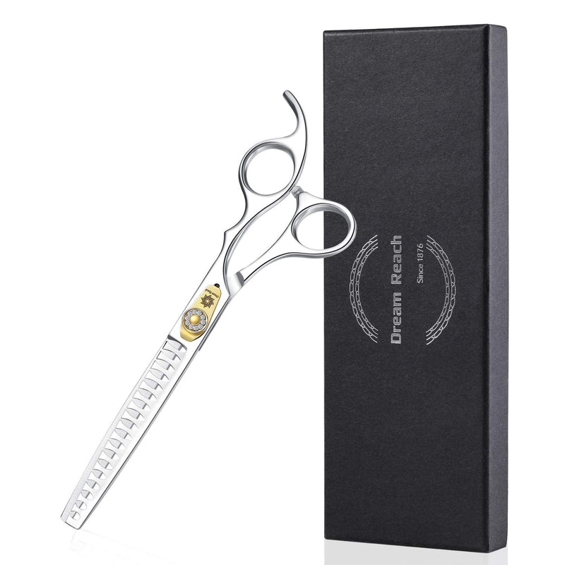 Dream Reach Professional 7" Dog Grooming Scissors Chunker Scissors, JP-440C Stainless Steel Pet Cat Hair Cutting Shears 7 Inch-chunker Scissors - PawsPlanet Australia