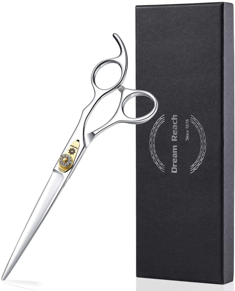 Dream Reach Professional 7" Dog Grooming Scissors - JP-440C Stainless Steel Pet Hair Cutting Shears for Trimming 7 Inch-straight Scissors - PawsPlanet Australia