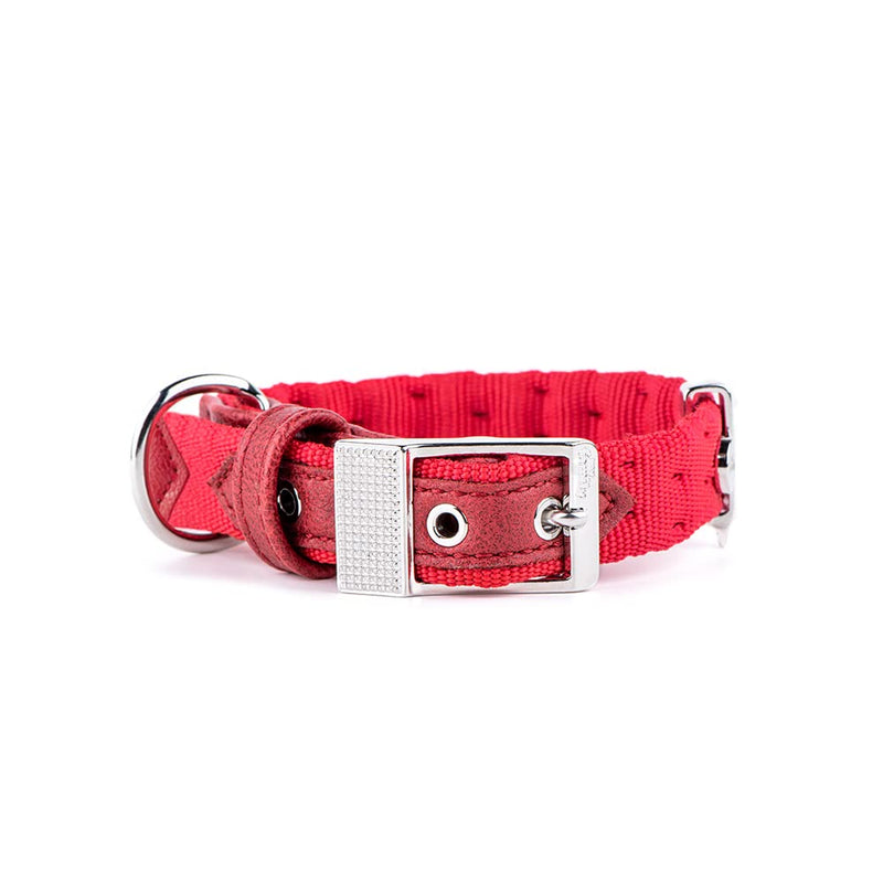 Myfamily Synthetic Collar Made in Italy West Point Collection Red 35-41 cm