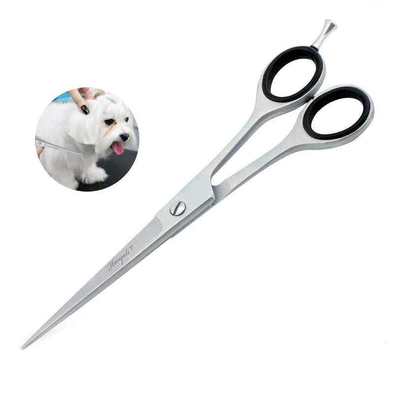 Haryali London 7" Pet Grooming Shears, Straight Dog Grooming Scissors - Stainless Steel Cat and Dog Grooming Scissors, Pet Hair Cutting, Trimming Tools - PawsPlanet Australia
