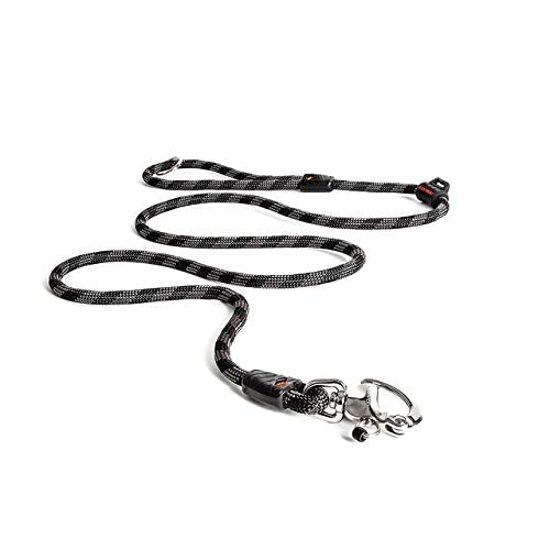 EZYDOG Marine Training Slip Dog Lead | 1.7m, Climbing Rope, All-In-One, One-Size-Fits-All, Silicon Waste Bag Keeper,Easy to Slip On, No Harness or Collar Needed, Sailing Snap Clip, (Regular, Black) Regular