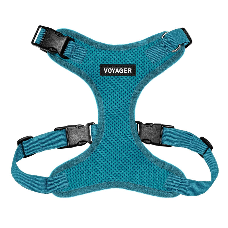 Best Pet Supplies Voyager Step-In Lock Pet Harness – All Weather Mesh, Adjustable Step In Harness for Cats and Dogs by - Turquoise (Matching Trim), XS (Chest: 11-16" * Fit Cats) Harness (Turquoise) XS (Chest: 13 - 16")