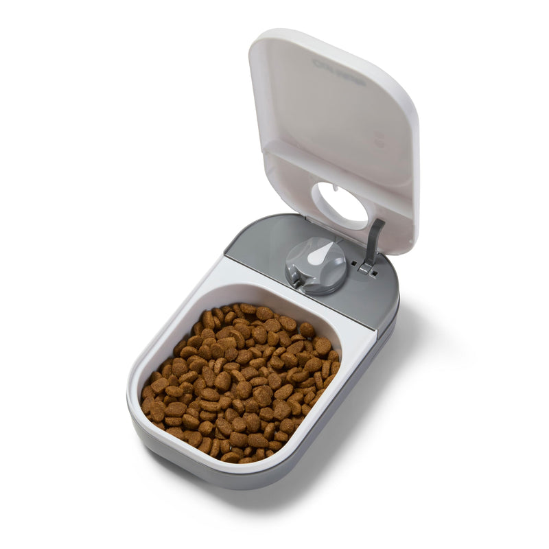 Cat Mate C100 Single Meal Automatic Timer-Controlled Pet Feeder - Suitable for Cats and Small Dogs, For Wet or Dry Food, up to 400 g capacity, White Cat Mate C100 Single Meal Automatic Pet Feeder One Size - PawsPlanet Australia