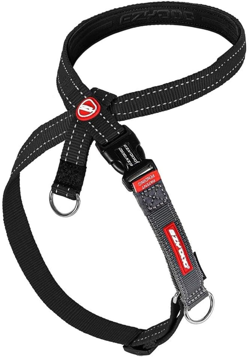 EZYDOG Crosscheck Training Harness | Anti Pull Harness, Dog Harness for Small, Medium and Large Dogs, Dog Training Accessories, Reflective, Adjustable Size (S, Black) S