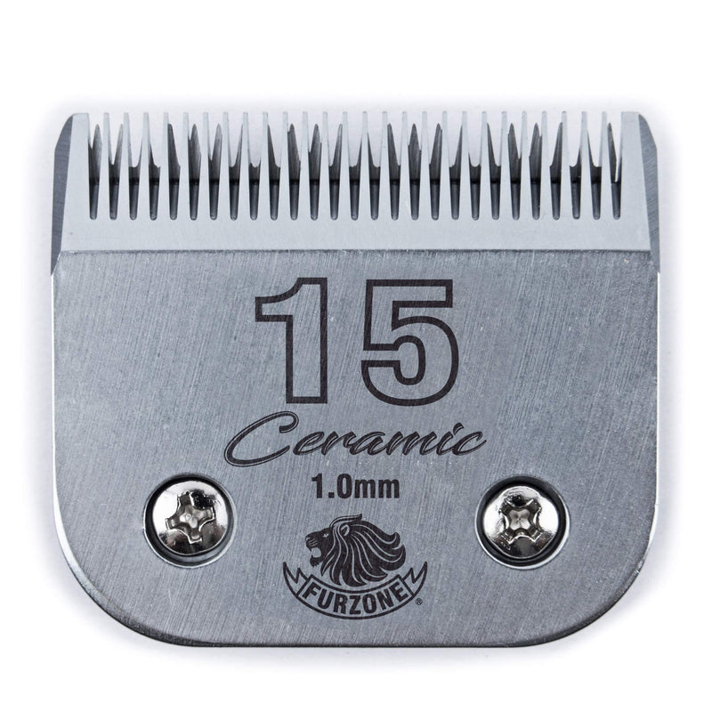 Furzone Detachable Ceramic Blade - Size 15 Blade 3/64", Made of High-Tech Ceramic Materials, Compatible with Most Andis, Oster, Wahl A5 Clippers - PawsPlanet Australia