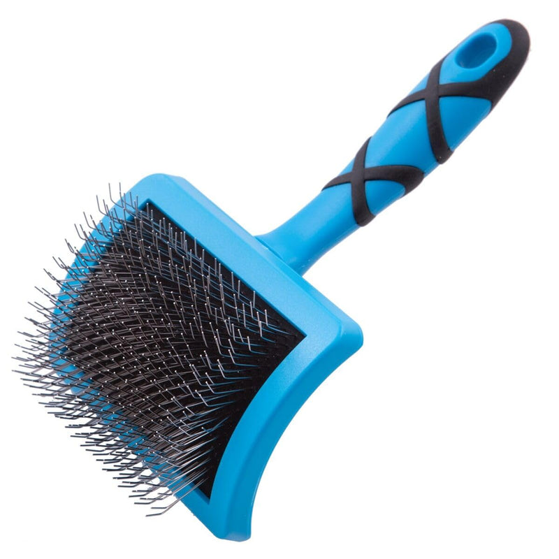 GROOM PROFESSIONAL Amplifier Firm Slicker Dog Brush - Perfect for Amplifying Dog Coat Volume & Removing Knots & Tangles - Dual Purpose - Large - PawsPlanet Australia