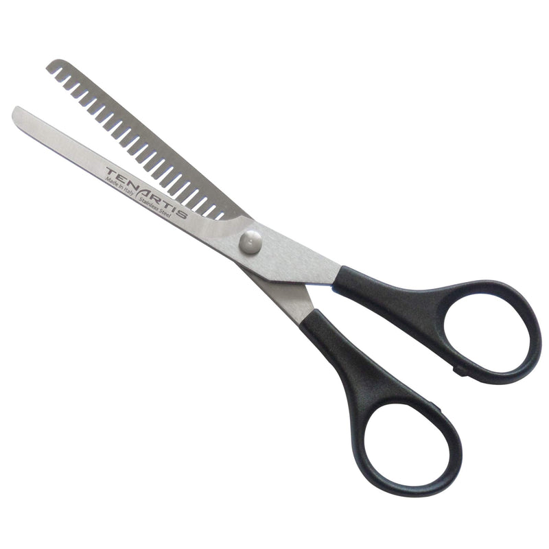 Stainless Steel Lightweight Pet Thinning Scissors 15 cm/6 inch with PVC Case - Tenartis Made in Italy - PawsPlanet Australia