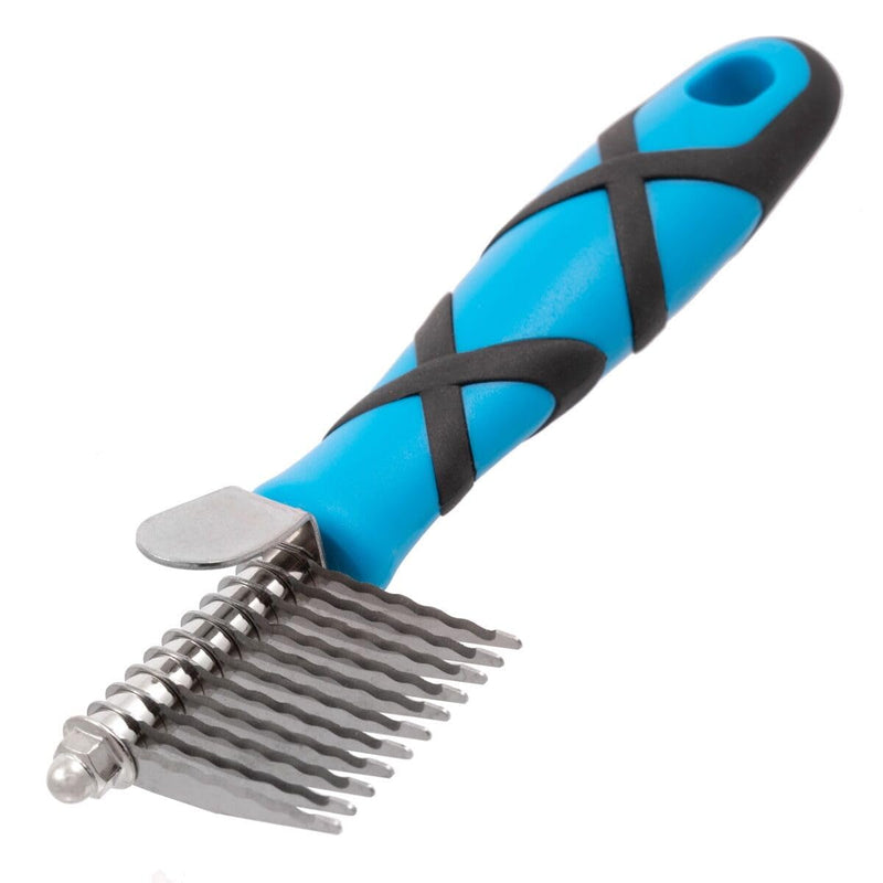 GROOM PROFESSIONAL Dematting Rake & Comb for Dogs - Dematting Brush for Dogs - Undercoat Rake - Detangling Brush for Grooming - Grooming Rake with Ergonomic Handle, Small - PawsPlanet Australia