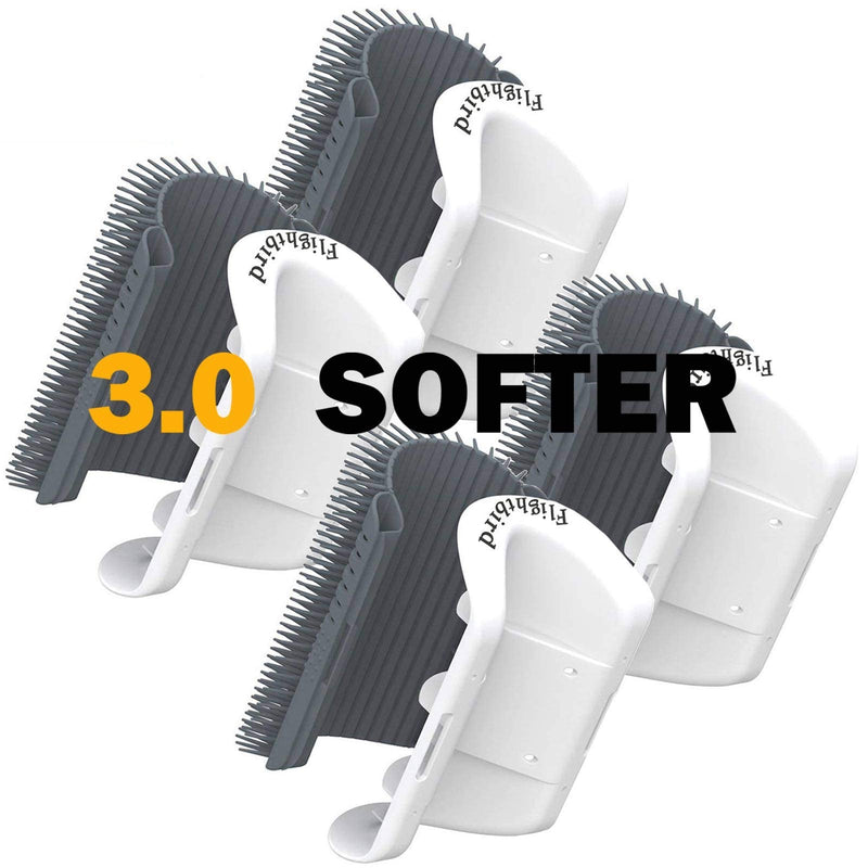 3.0 Softer Cat Self Groomer with Catnip, Dog Cat Corner Groomer,Wall Corner Scratcher Comb,Grooming Massage Brush, Perfect Scratch Massager Tool for Long & Short Fur Kitten/Puppy 3.0 Softer Grey (4 Pack) - PawsPlanet Australia