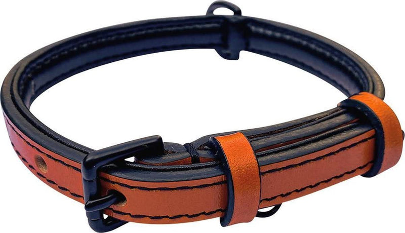 Brute Strength Leather Dog Collar Orange S 26-33 cm S - 26-33 cm