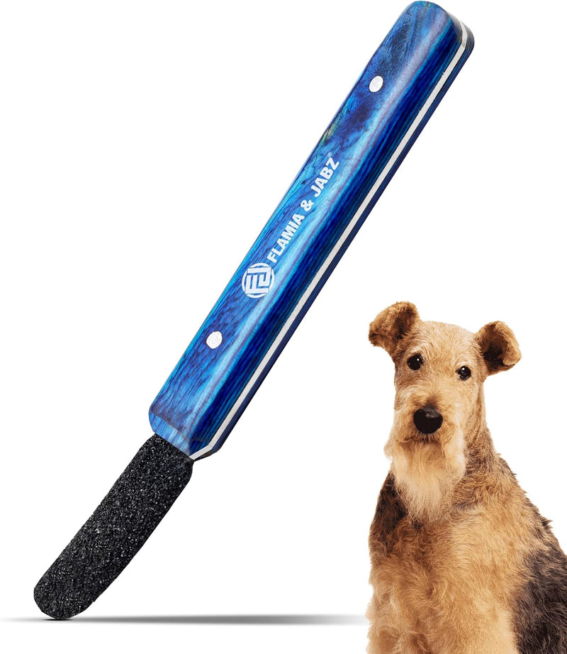 FLAMIA & JABZ Stripping Metal Stone Diamond Edged for Dogs, Cats & Pets with Plastic Grip (Coarse) Coarse Diamond Stone - PawsPlanet Australia