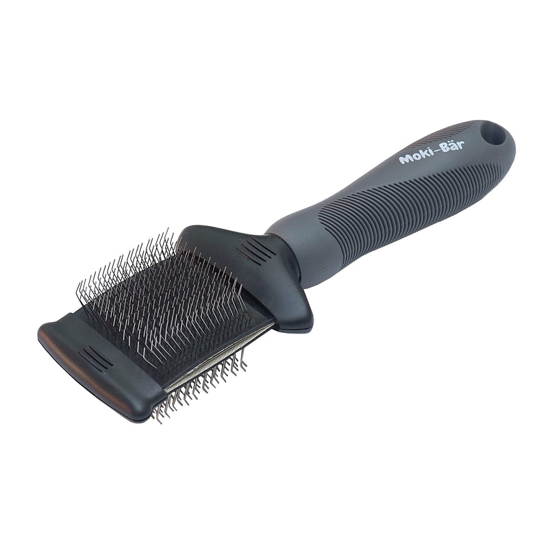 Moki Bär Slicker Brush for Dogs, Undercoat Long Haired, Flexible Head, Loosening Knots Tangles, Daily Grooming - PawsPlanet Australia