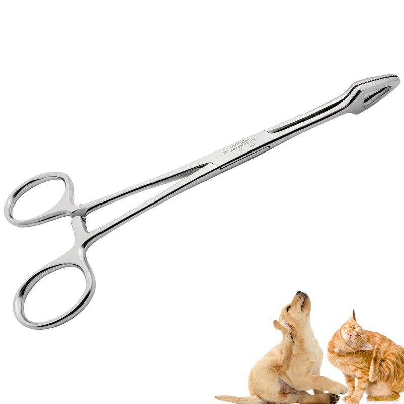 Dog Cleaning Tool for Ear Hair Removal with Serrated Tip & Strong Locked Grip | Pet Hair Remover Tweezers for Cat & Dog Grooming Kit