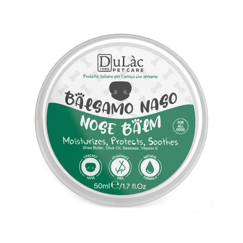 Dulàc - Nose Balm for Dogs 50 ml, Unscented, with Vitamin E, Calendula, Shea Butter and Beeswax, Moisturises, Repairs and Protects Cracked Noses - PawsPlanet Australia